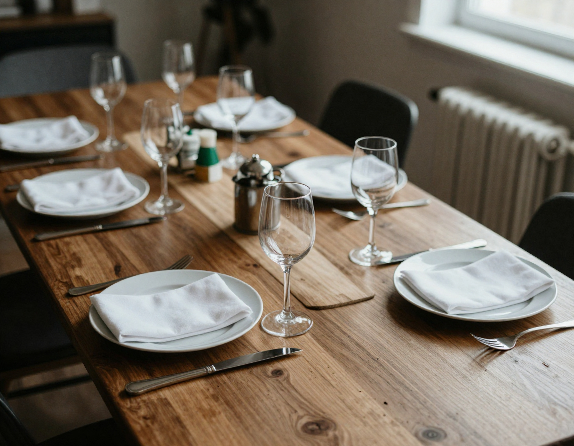 Elegante eettafel set voor feesten